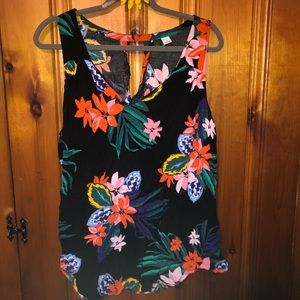 Floral sleeveless blouse